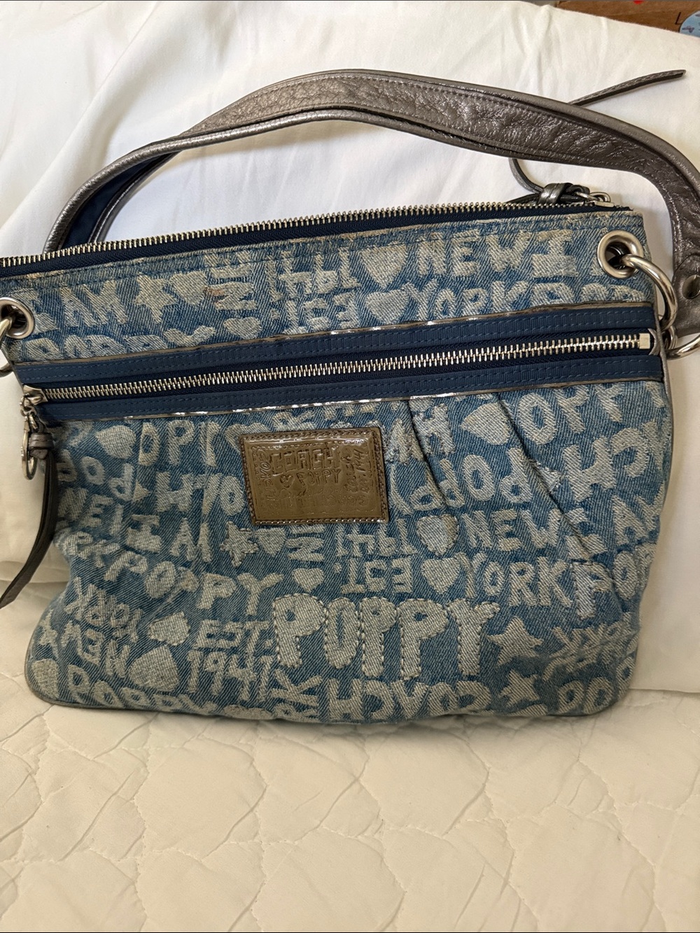 COACH POPPY DENIM EST. 1941 SHOULDER BAG - Picture 4 of 17